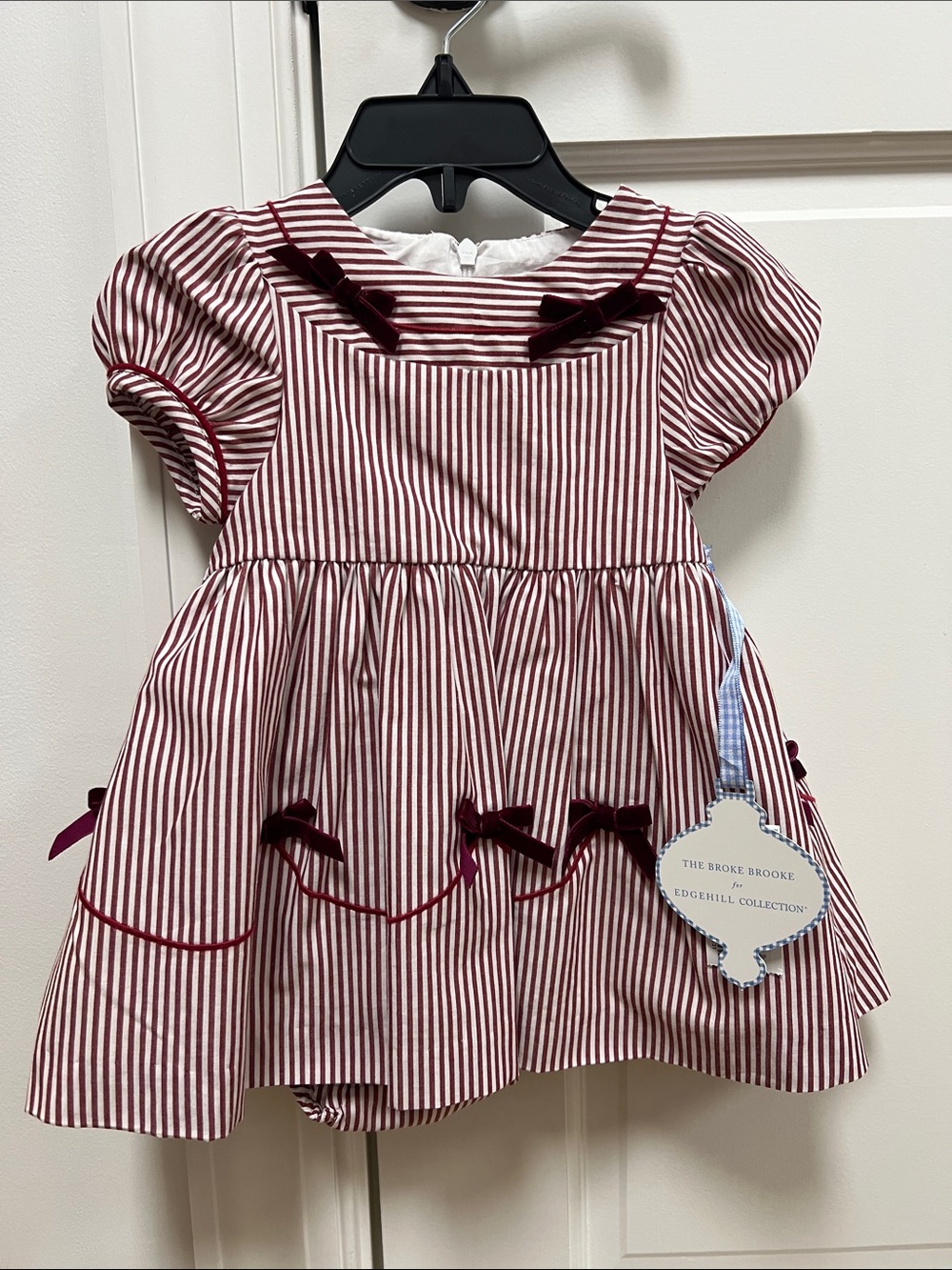 Edgehill Collection Christmas Samantha Candy Stripe Party Dress - Size 9M - Picture 5 of 9